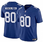 Men & Women & Youth New York Giants #80 Montrell Washington Blue 2025 F.U.S.E. Vapor Untouchable Limited Stitched Jersey,baseball caps,new era cap wholesale,wholesale hats